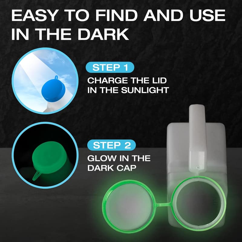 Glow in the Dark Men's Urinal Bottle - 32oz Portable Pee Container