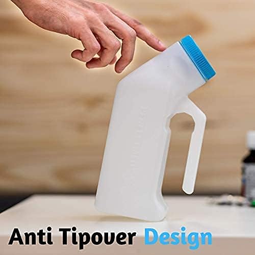 Portable Spill-Proof Urinals for Men (2-Pack) - 32 oz