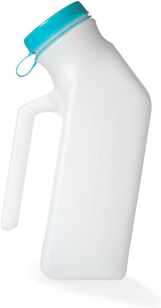 Portable Male Urinal with Spill-Proof Glow Cap - 1000ml
