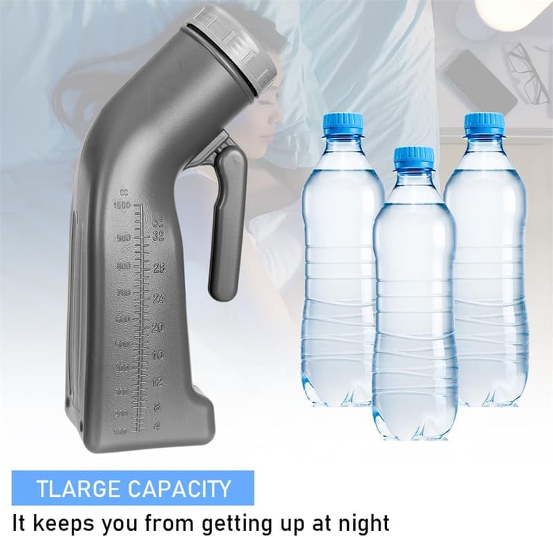 Portable Urinal Bottle for Men - 1000ML Spill-Proof Travel Toilets
