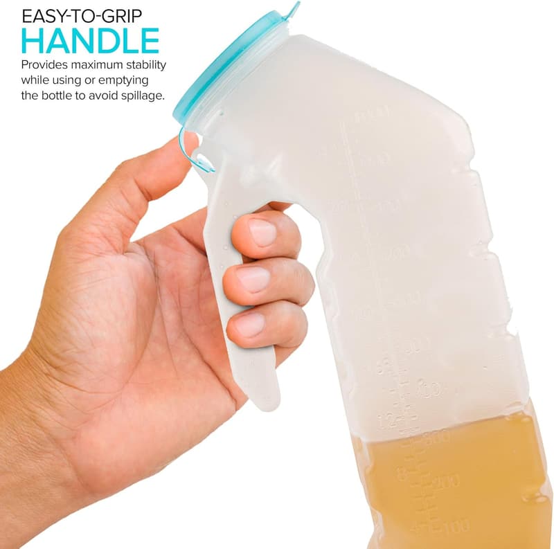 Men's Glow-in-the-Dark Urinal Bottles - 32 oz (2 Pack)