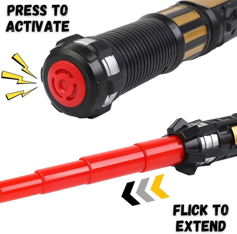 LED Retractable Light-Up Sabers Set – Kids' Party Favors (12 Pack)