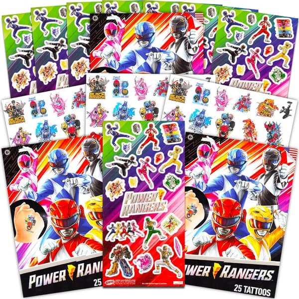 Power Rangers Party Favors: 150 Stickers & 75 Tattoos