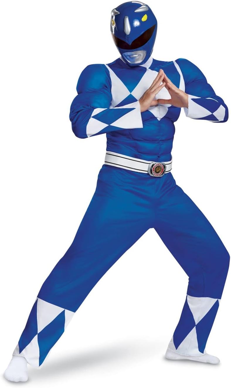 Men's Blue Ranger Classic Muscle Costume