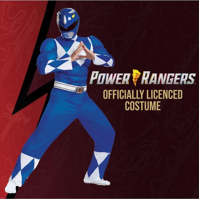 Men's Blue Ranger Classic Muscle Costume