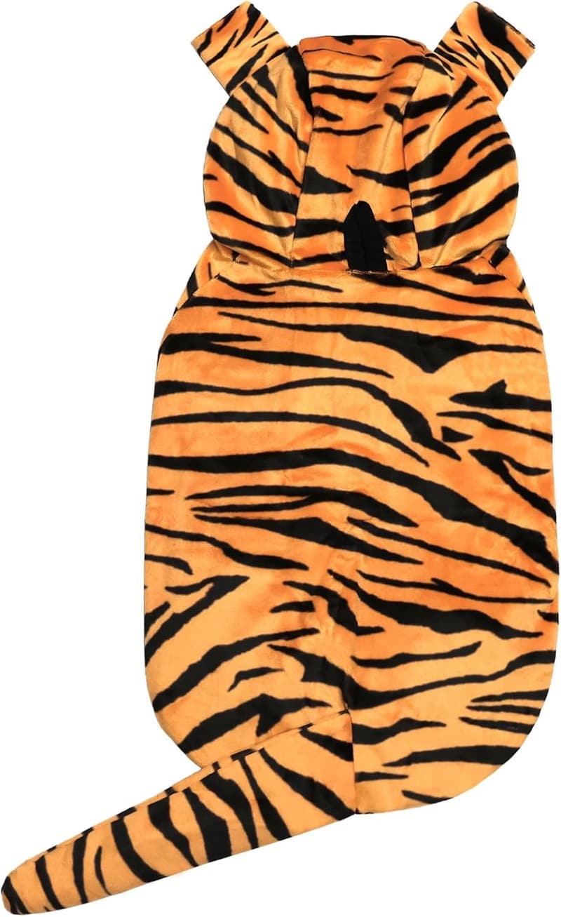 Halloween Dog Tiger Costume - Funny Hooded Outfit for Small Dogs