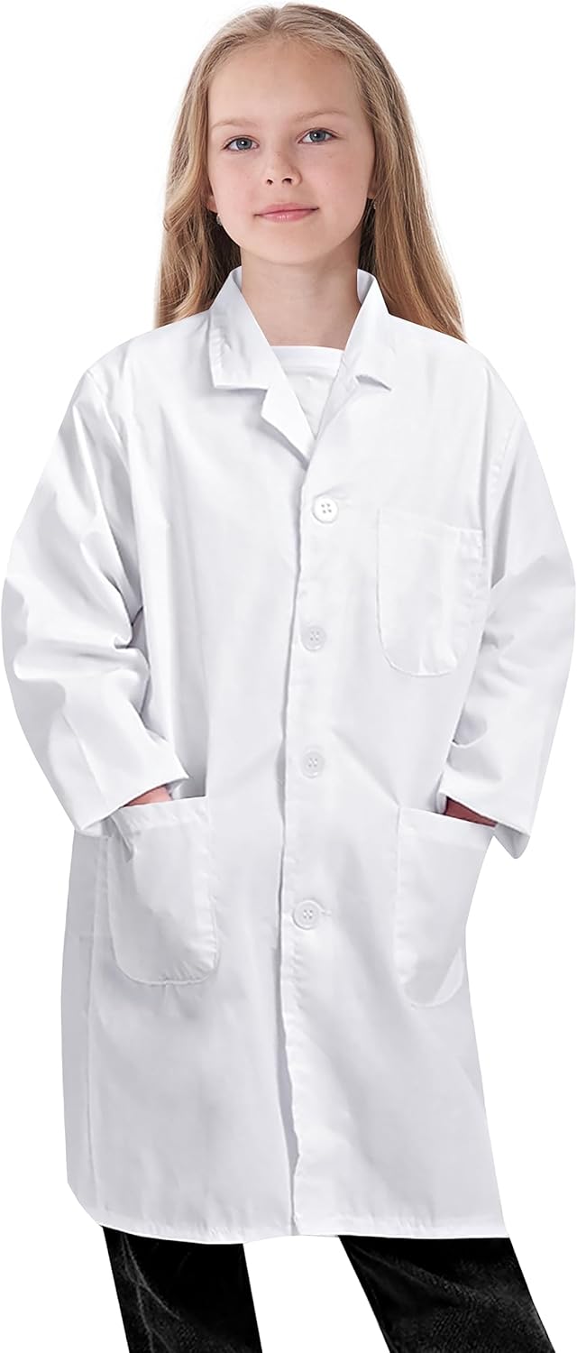 Kids' White Lab Coat - Unisex Doctor & Vet Dress-Up Costume