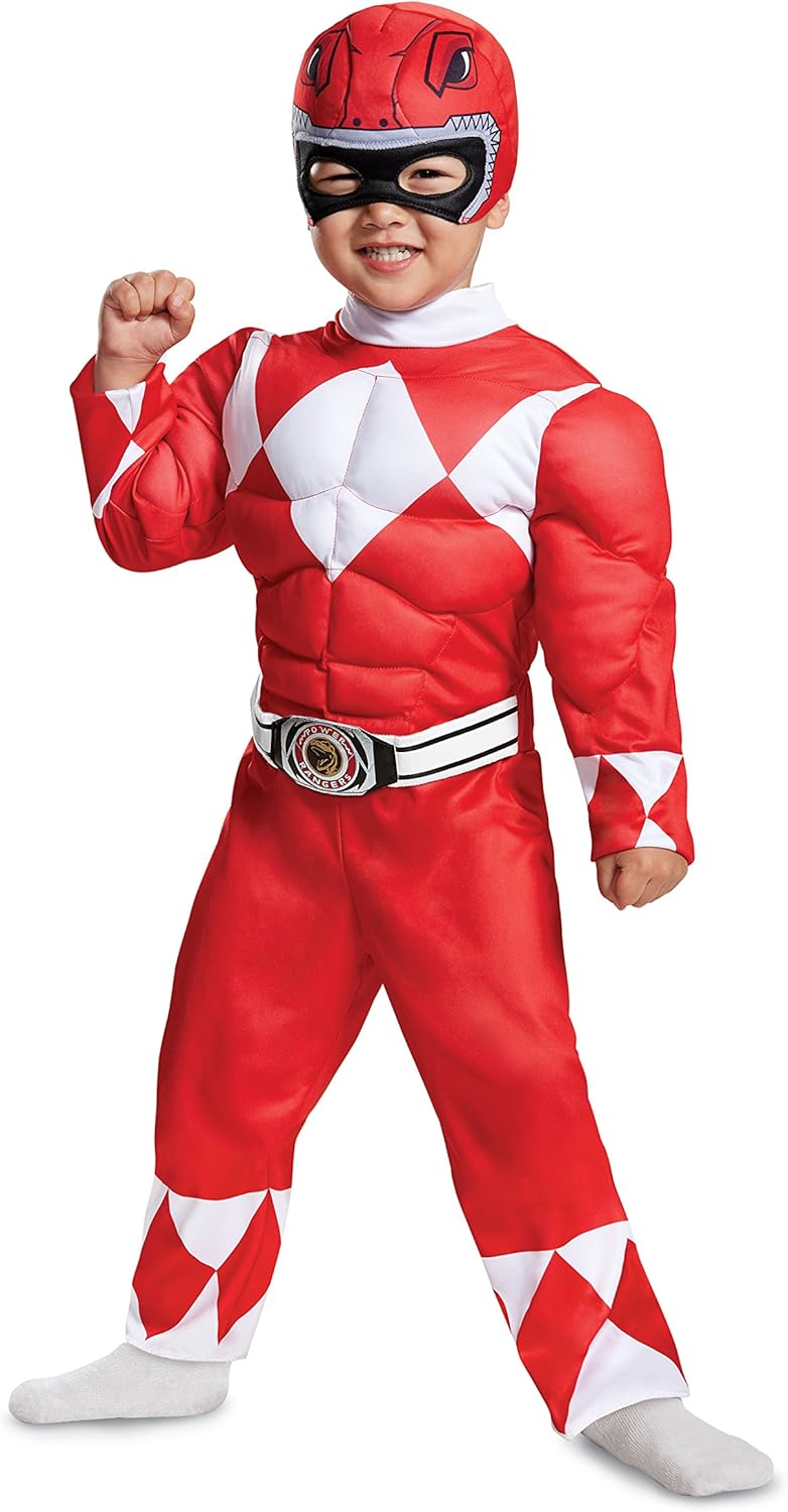 Red Ranger Toddler Muscle Costume, Size 2T