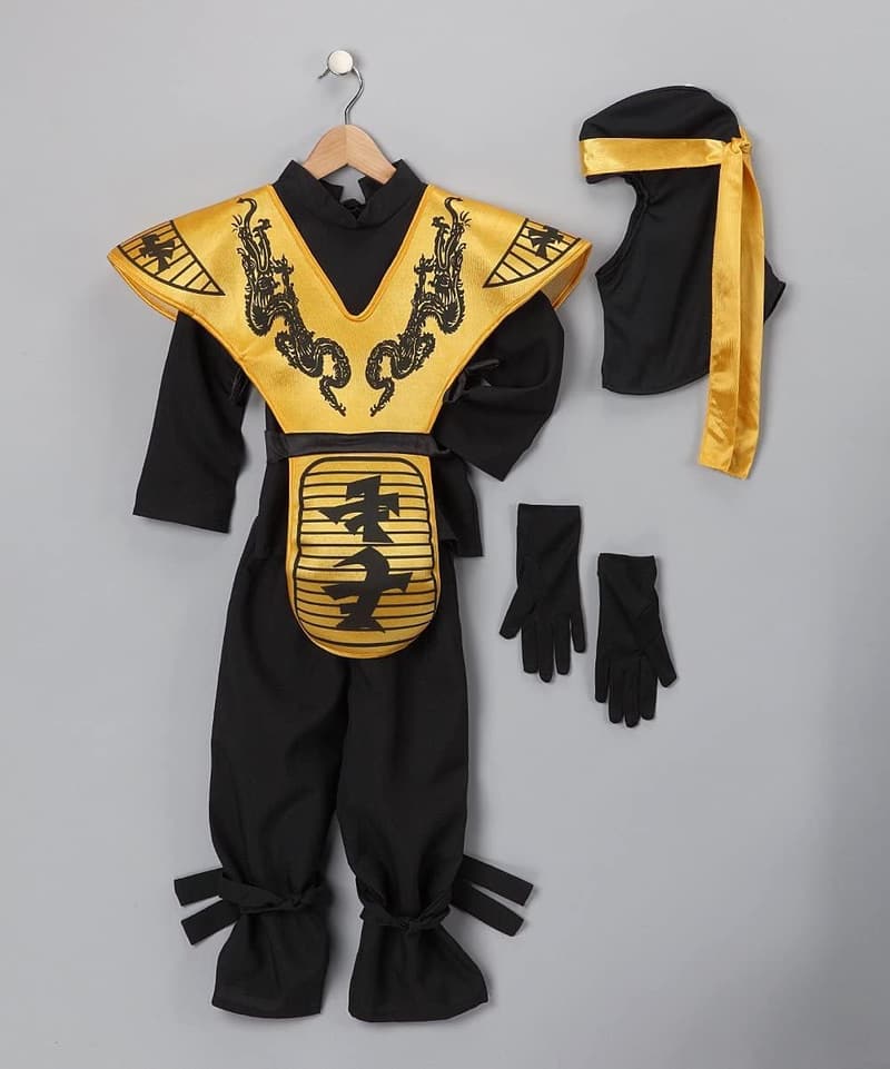 Ninja Costume for Kids - Gold Samurai Outfit