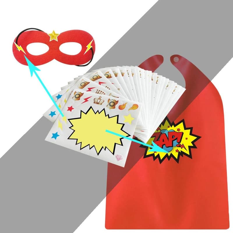Superhero Capes & Masks Set for Kids Birthday Party