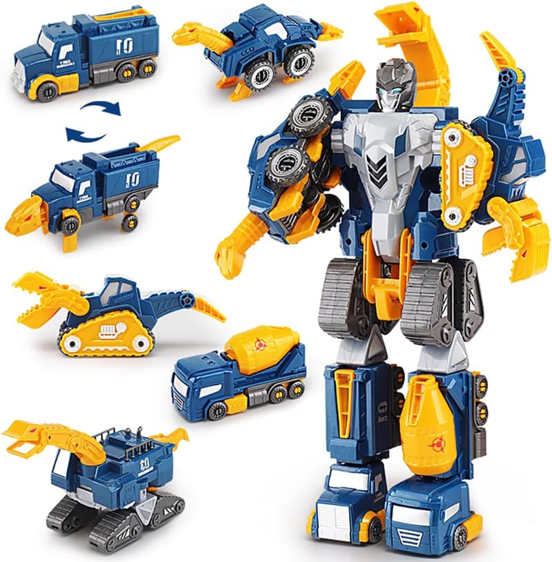 STEM Construction Trucks Magnetic Toy Set for Toddlers