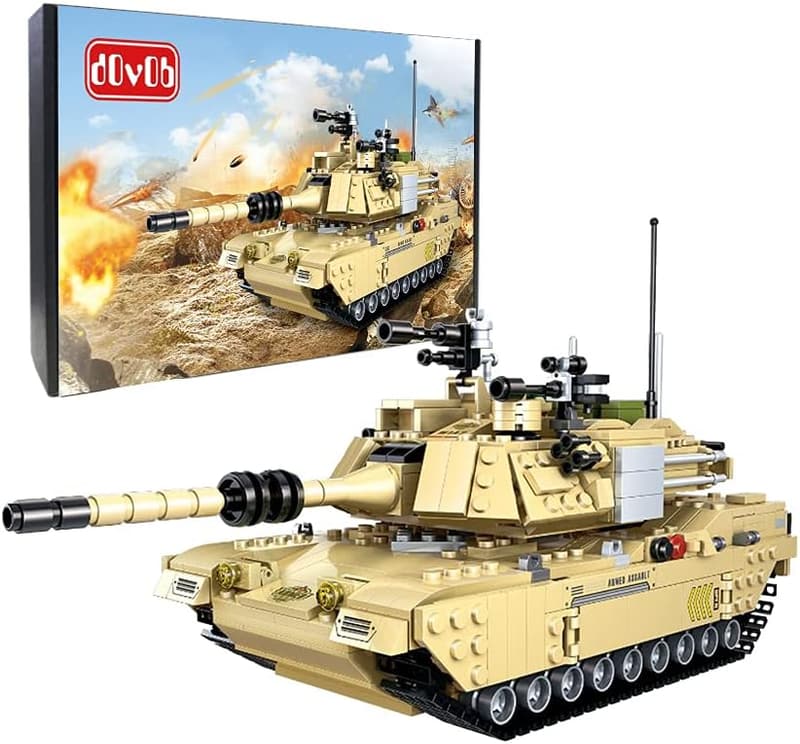 WW2 Military Tank Building Block Set with Soldier Figures