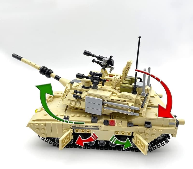 WW2 Military Tank Building Block Set with Soldier Figures