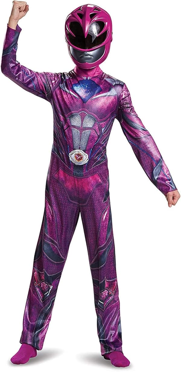 Pink Power Ranger Classic Costume for Kids, Medium (7-8)