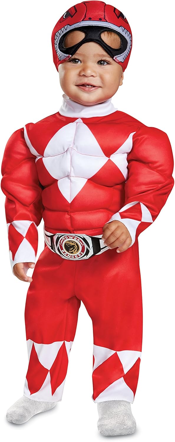 Red Ranger Infant Costume - Muscle Design (12-18 Months)