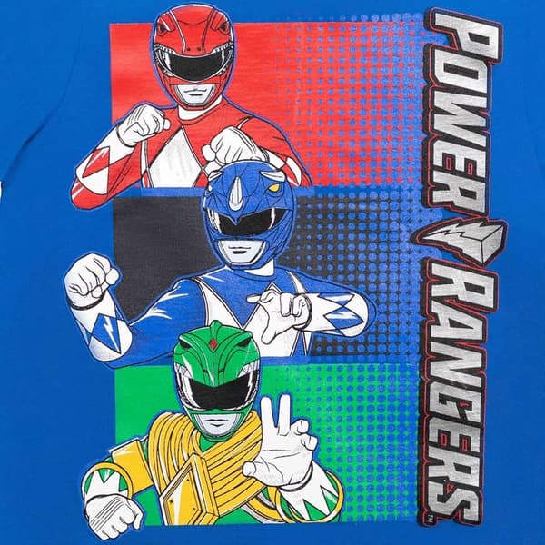 Toddler to Big Kid Power Rangers Outfit Set with T-Shirt & Shorts
