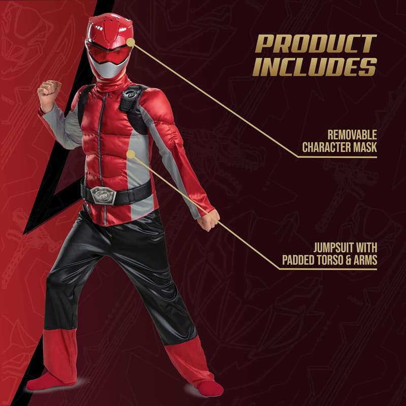 Beast Morphers Red Ranger Classic Child Costume