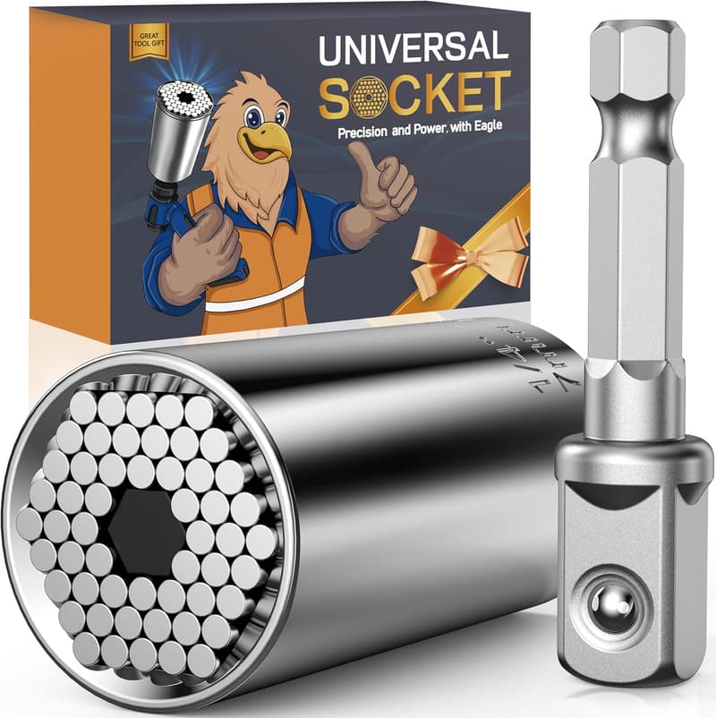 Universal Socket Wrench Set for Men with Power Drill Adapter