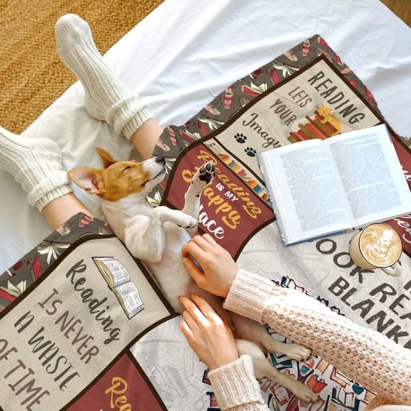 Reading Blanket for Book Lovers - 60x80in Gift for Women