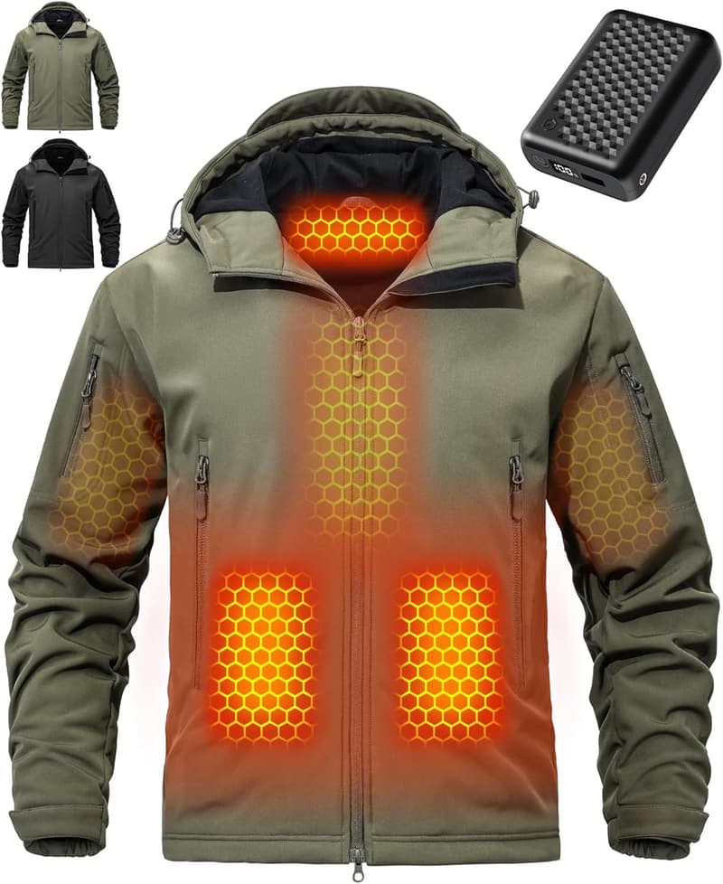 Men's Graphene Heated Soft Shell Jacket – 12V, 18400mAh