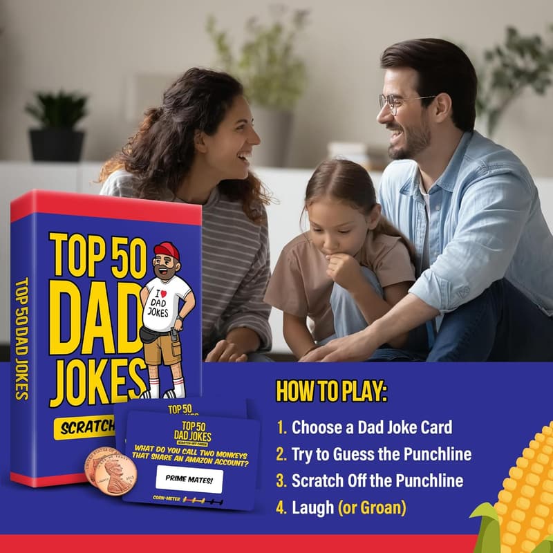 Father's Day Scratch-Off Cards - 50 Dad Jokes Gift Set