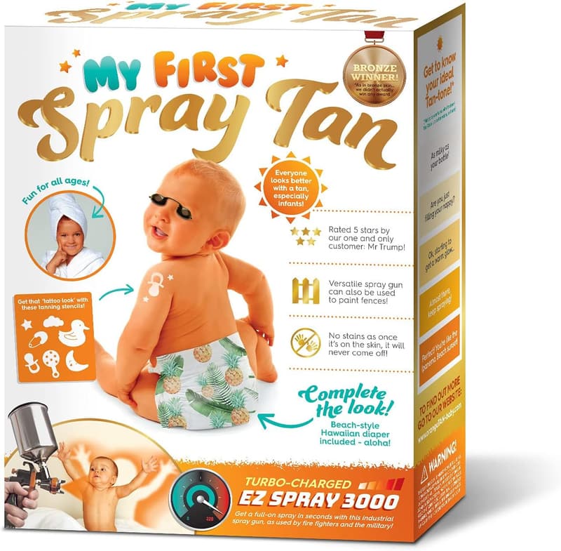 Funny Gift Box for New Parents - My First Spray Tan Prank