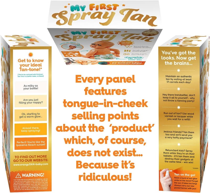 Funny Gift Box for New Parents - My First Spray Tan Prank