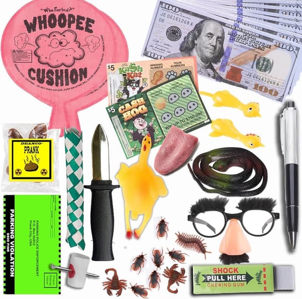 Ultimate Prank Kit for Kids - 40-Pc Party Favors & Jokes