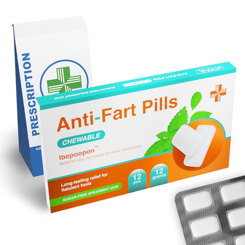Funny Anti-Fart Gum Prank - Gag Gift for Secret Santa