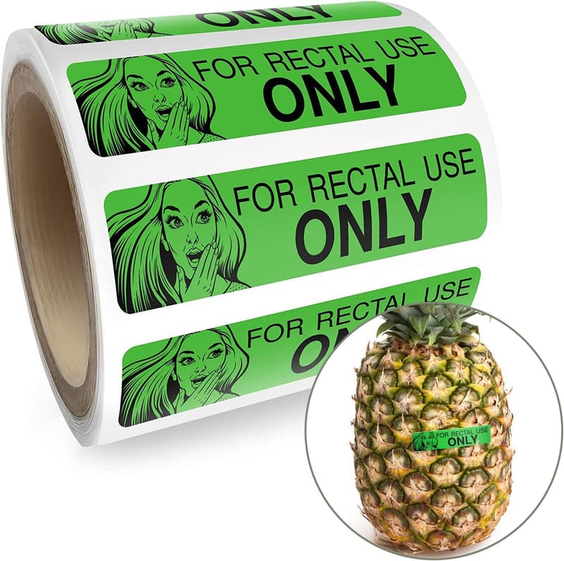 Funny Rectal Use Stickers - Gag Gifts for Adults (200/Roll)