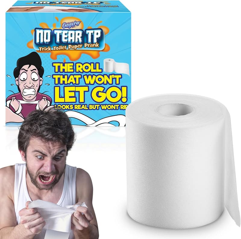 Funny Gag Toilet Paper - Untearable Practical Joke Roll