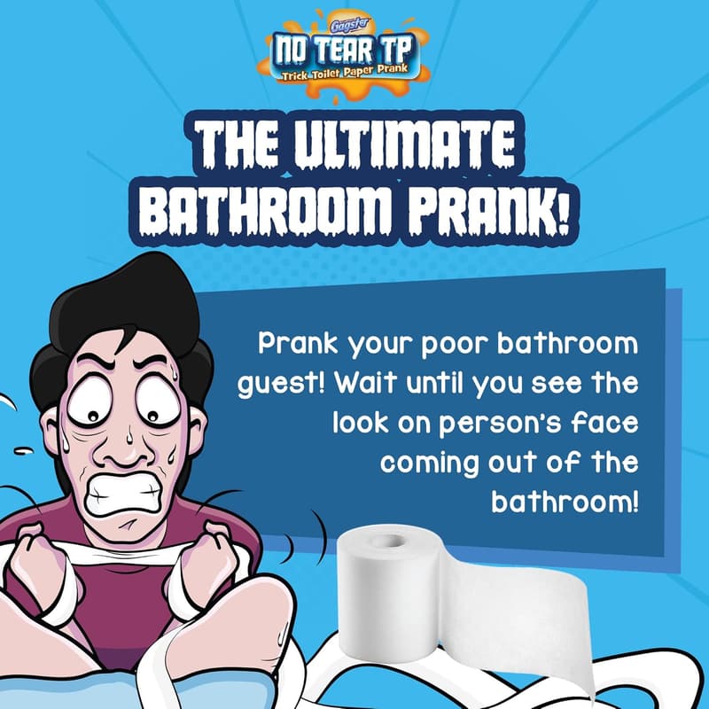 Funny Gag Toilet Paper - Untearable Practical Joke Roll
