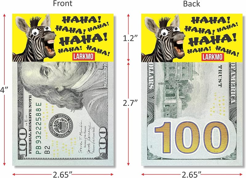 Funny $100 Bill Prank Kit for All Ages - 50 Pieces