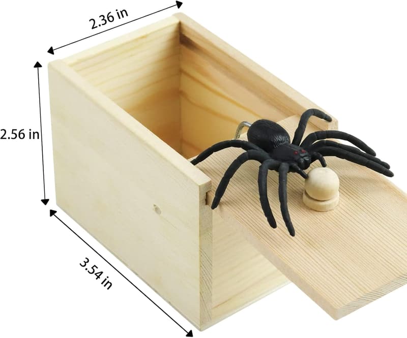 Halloween Surprise Spider Prank Box - Handmade Joke Gift for All