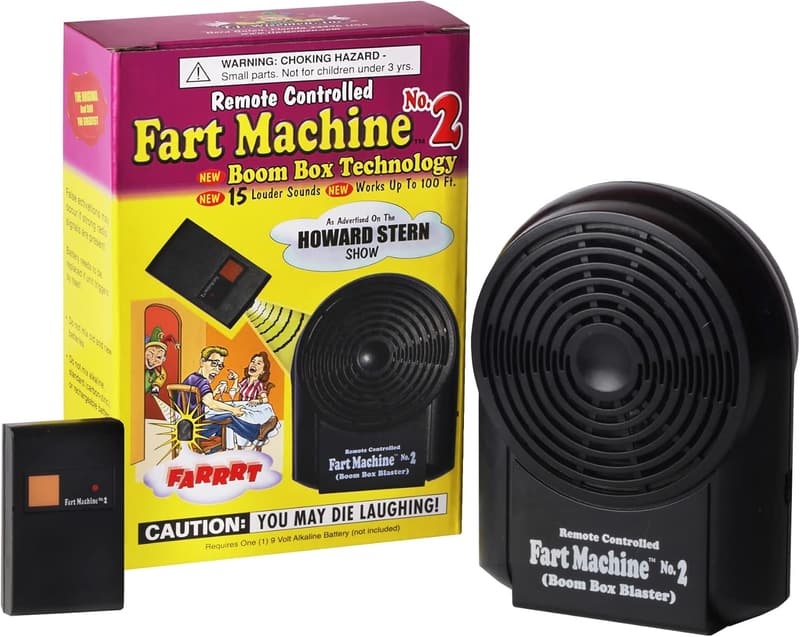 Remote Controlled Fart Machine with Boom Box - 15 Sounds