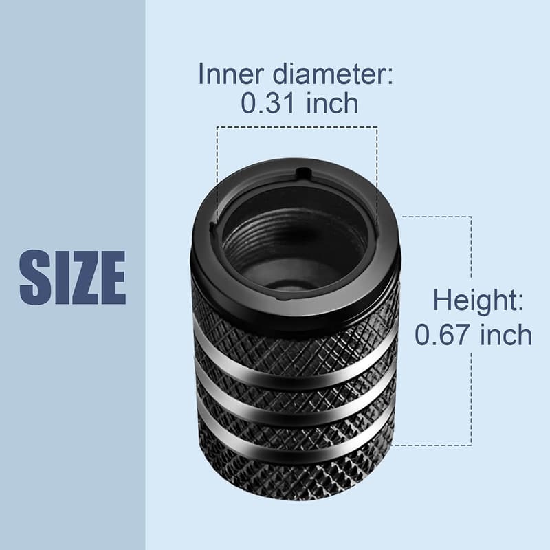 Pet-Themed Tire Valve Stem Caps - 5-Pack, Leak-Proof, Black