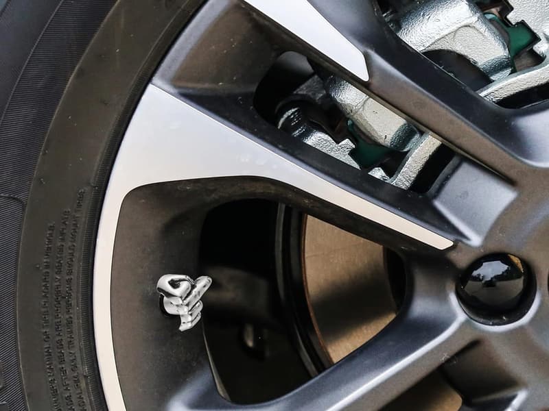 Silver Decorative Valve Stem Caps for Cars and Motorcycles