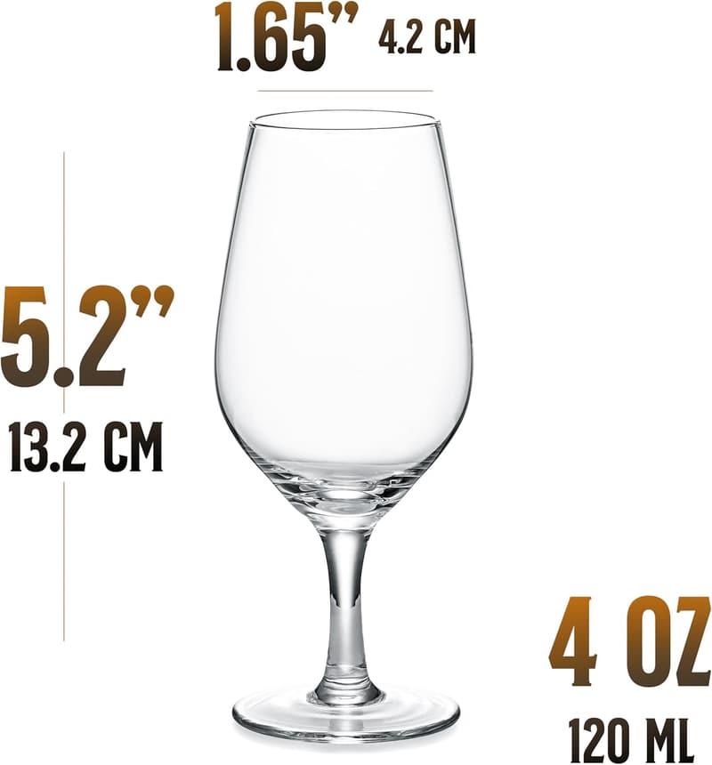 Whiskey Tasting Glasses Set of 4 | Crystal Nosing Snifters