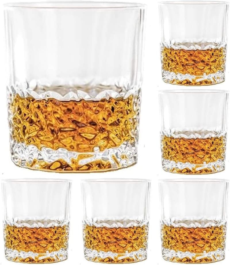 Lead-Free Crystal Whiskey Tasting Glasses Set of 6 (10.5 oz)