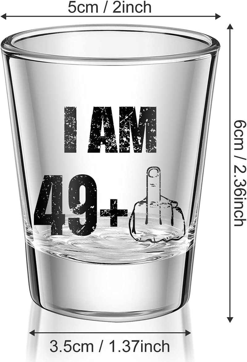 Funny Black Middle Finger Shot Glasses - 2oz Birthday Gift