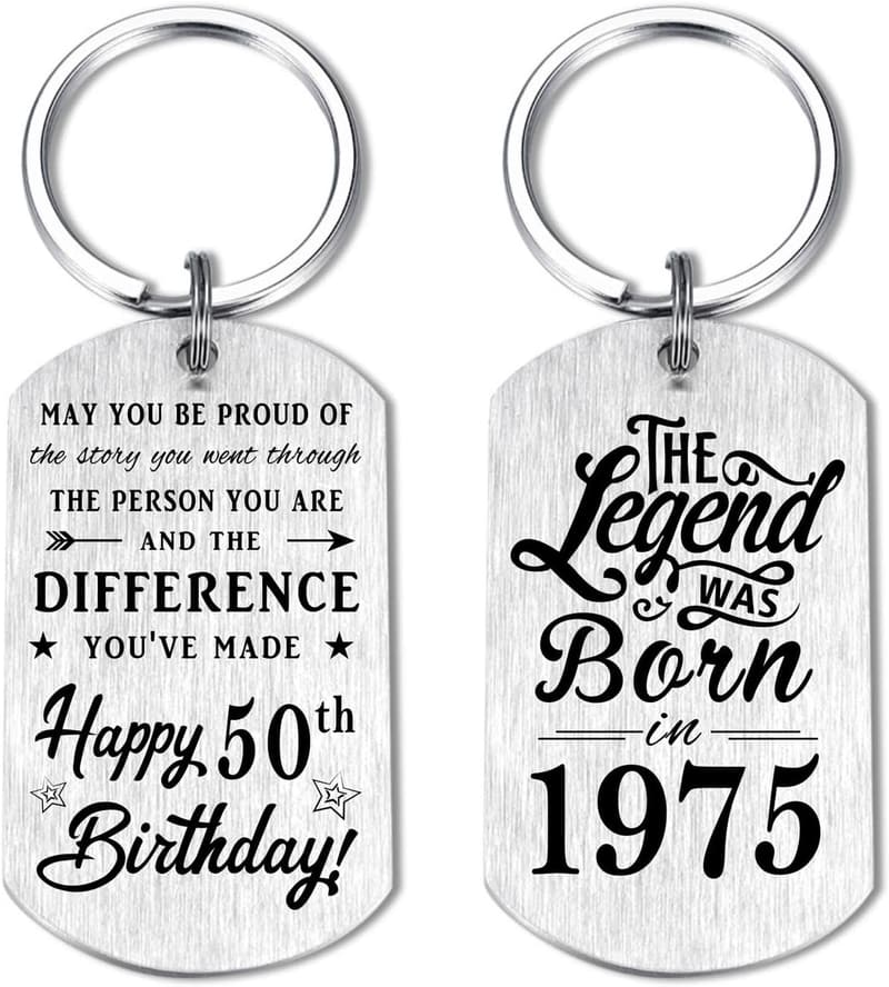 Personalized Birthday Keychain Gift for Men and Women
