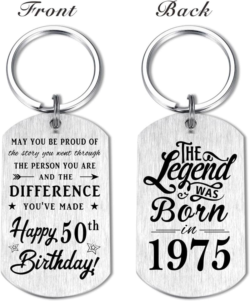 Personalized Birthday Keychain Gift for Men and Women