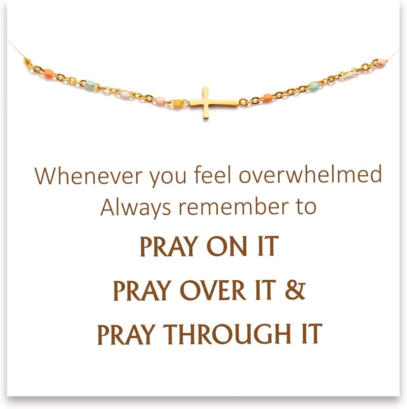 Christian Cross Bracelet for Women - Confirmation & Baptism Gift
