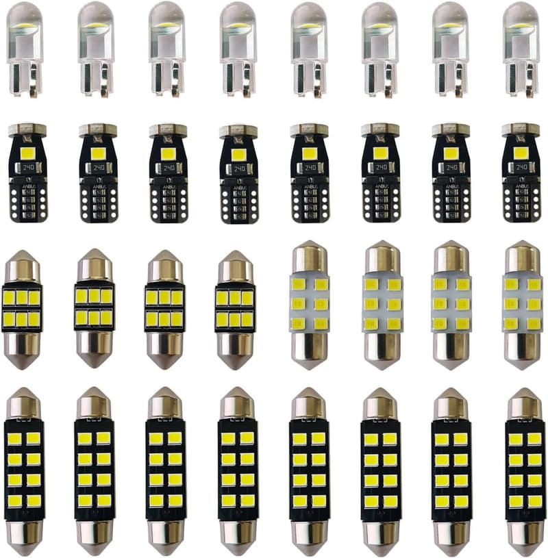 Yoper LED Car Bulb Replacement Kit - 32-Piece Festoon Set