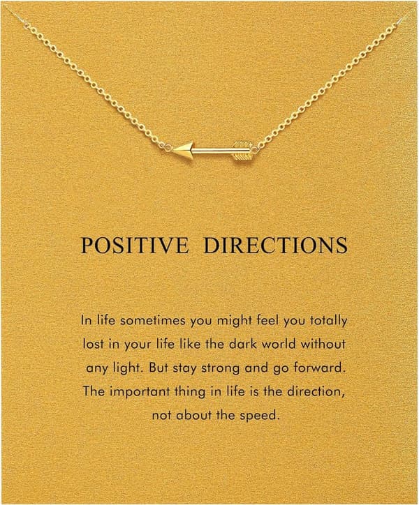 Butterfly Compass Cross Necklace for Women - Graduation Gift