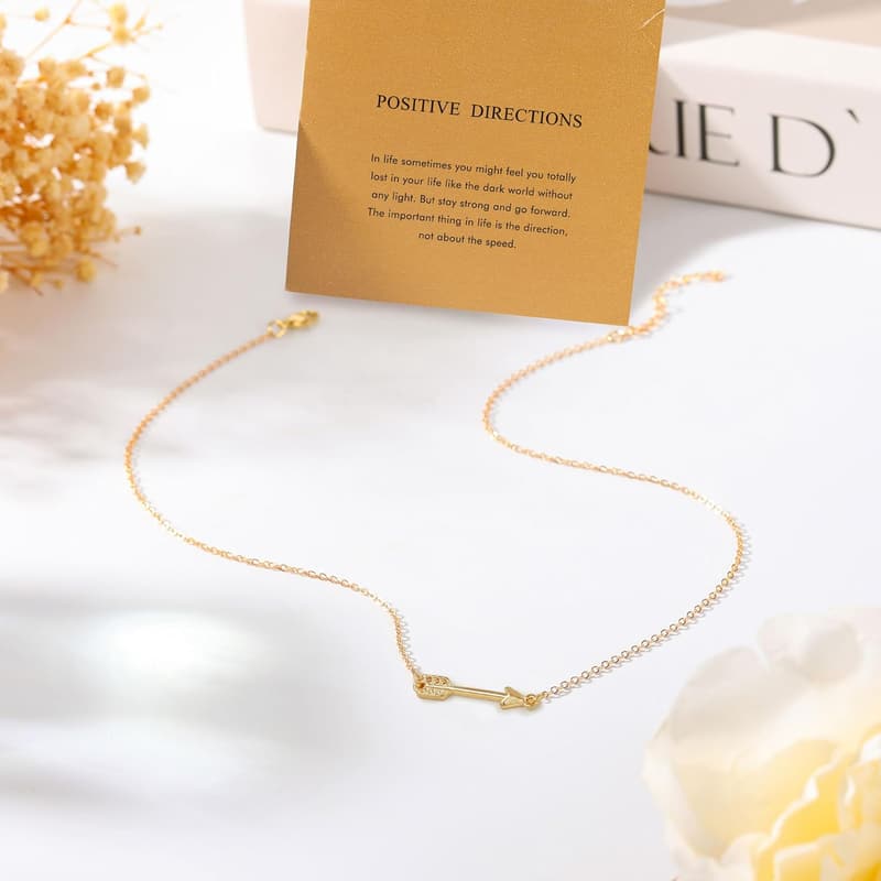 Butterfly Compass Cross Necklace for Women - Graduation Gift