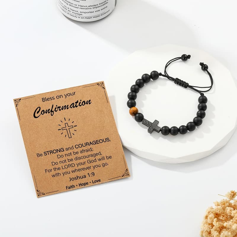 Easter Christian Cross Bracelet for Boys and Teens