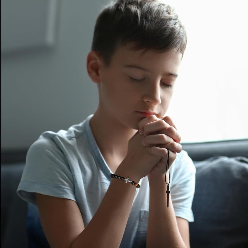 Easter Christian Cross Bracelet for Boys and Teens