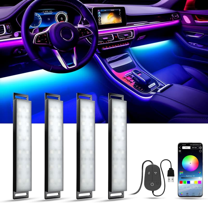 Multicolor LED Car Interior Lights Kit with APP & Music Sync