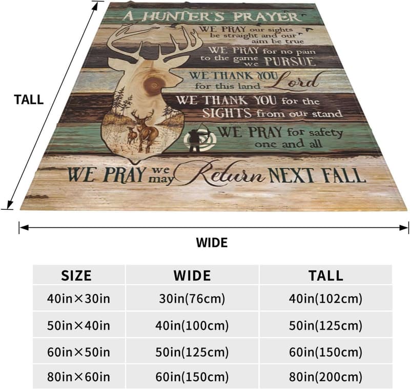 Deer Lovers Blanket - Super Soft Fleece Throw for Kids & Adults
